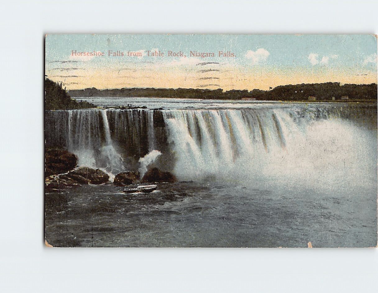 Postcard Horseshoe Falls from Table Rock Niagara Falls North America