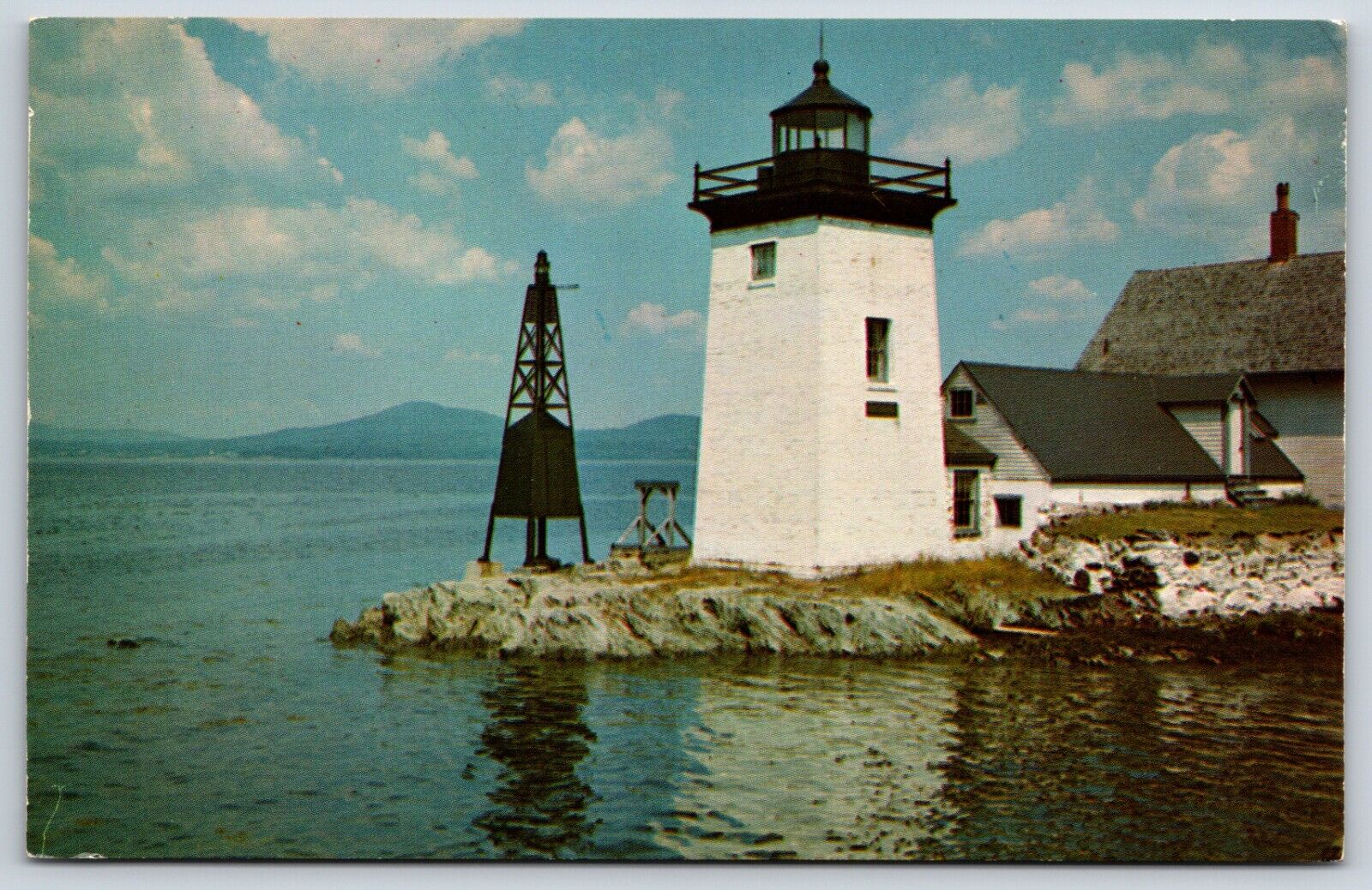 Postcard Islesboro Light near Ferry Terminal On Ilseboro Island Maine Unposted