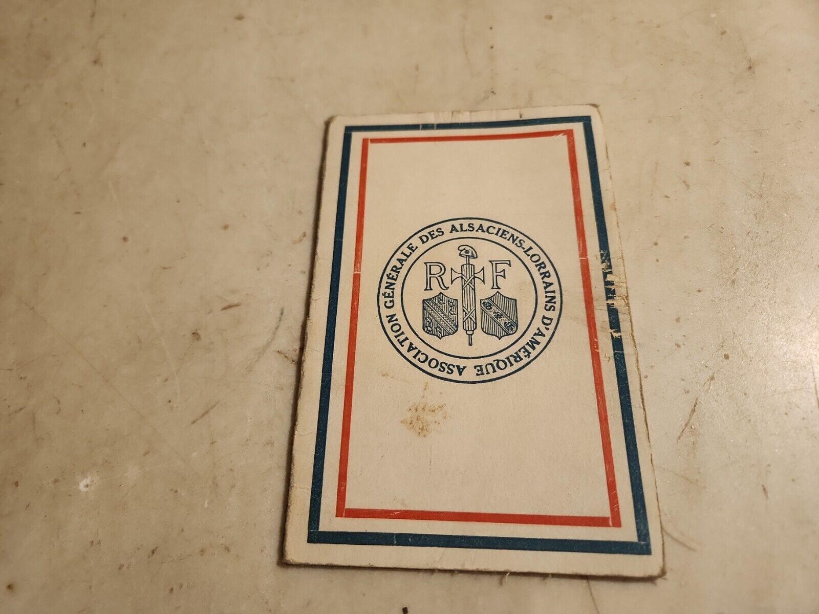 Antique 1921 PASSPORT Native of Alsace-Lorrain of French Parentage Born 1878