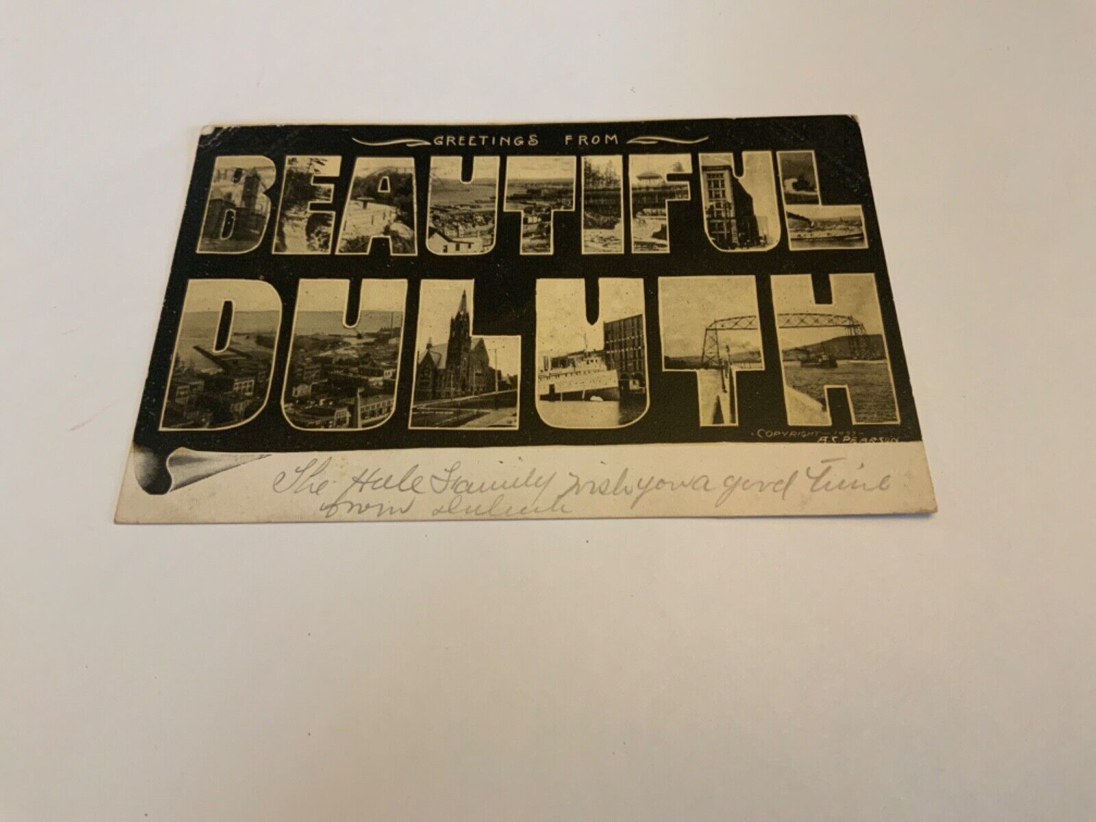 Duluth, Minnesota ~ Large Letter Multi View Greetings-c.1907 Antique Postcard