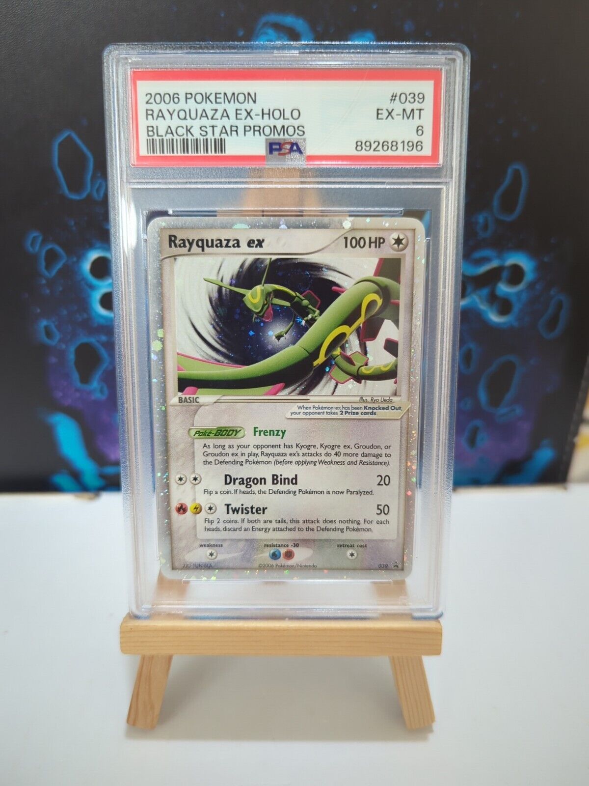 PSA 6 - 2006 Pokemon Card Rayquaza EX - Holo Black Star Promo #039