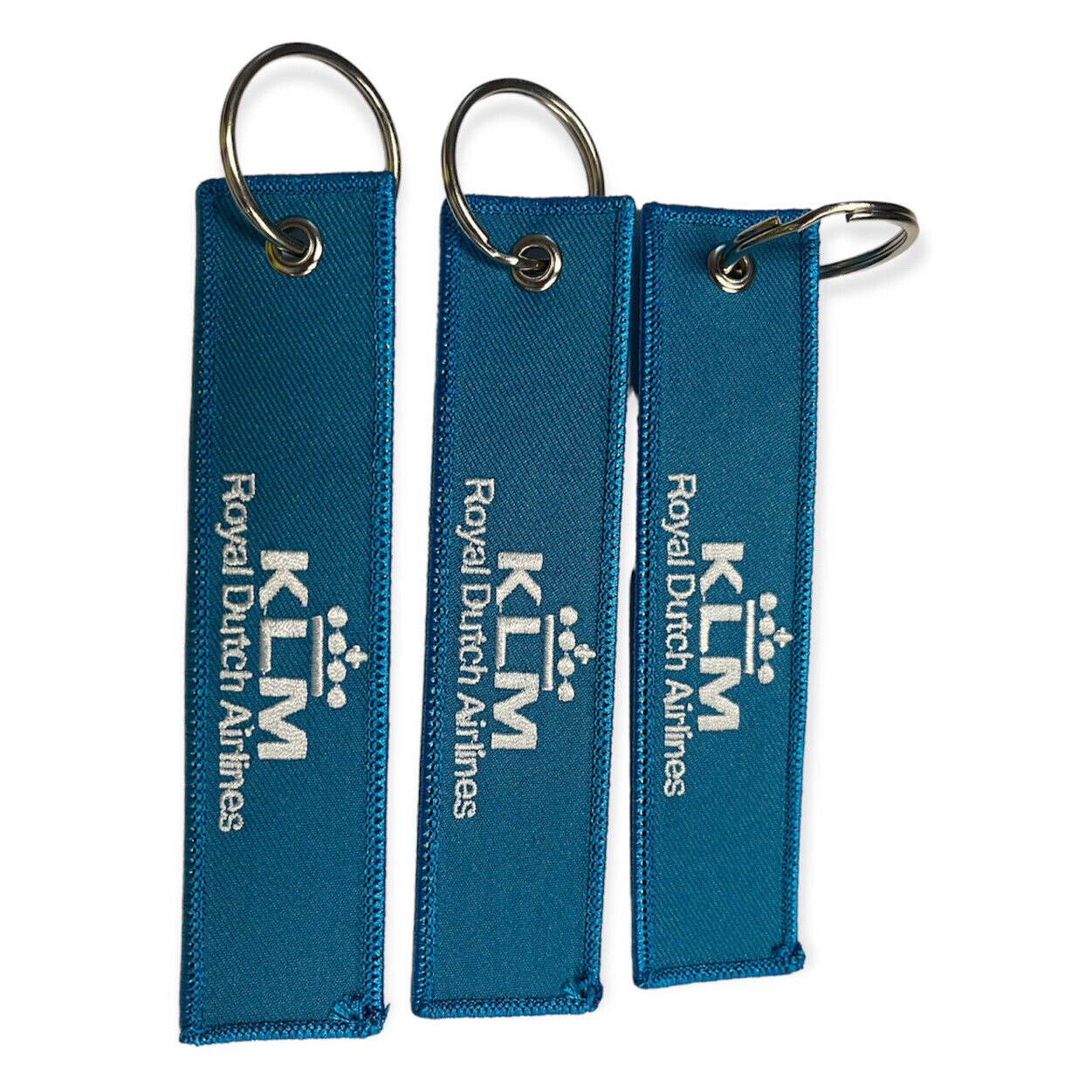 New Set 3 Keychain KLM - 130*30mm twill+embroidery logo on both sides