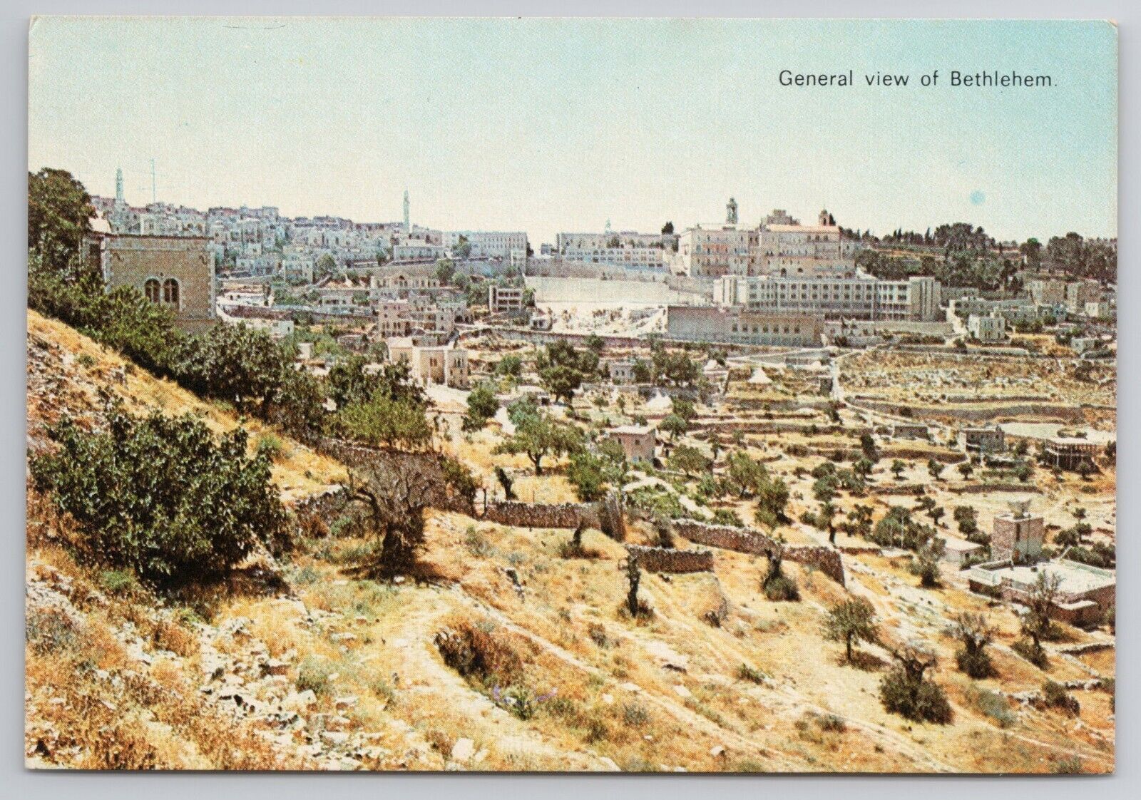 Postcard General View Of Bethlehem Israel
