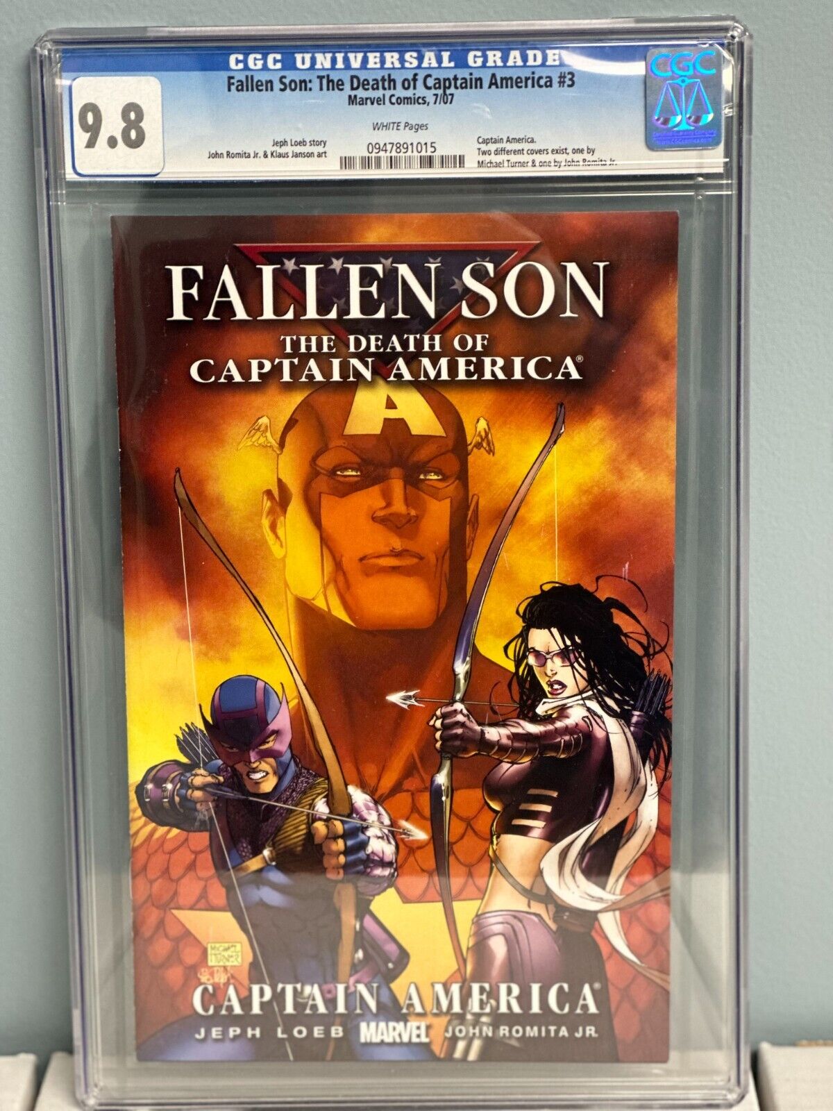 Fallen Son: Death of Captain America 3 (2007, Marvel) CGC 9.8