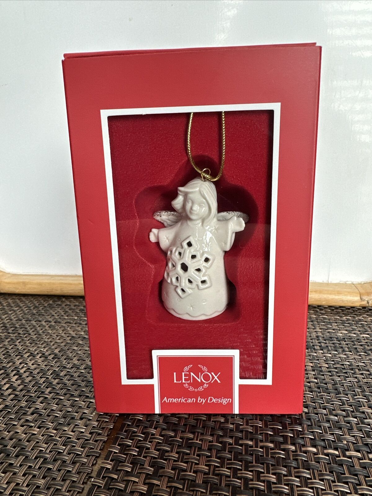 LENOX  Angel Wishes Star Bell Christmas Tree  Ornament ~ Porcelain ~in Box