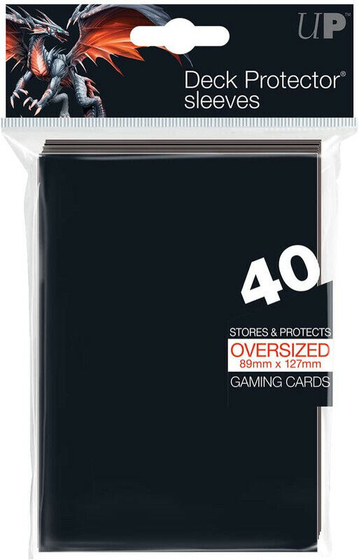 Ultra Pro 40 Cover Protector Sleeves Oversized 89x127mm Black 85381