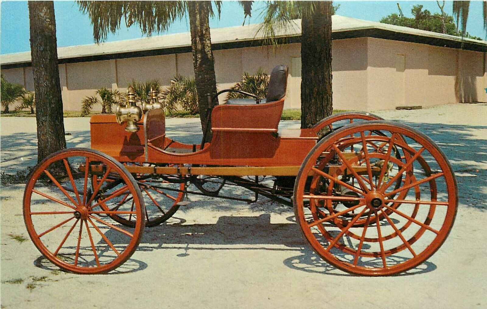 1897 Duryea Motor Bellm Antique Car Music Yesterday Sarasota Florida Postcard