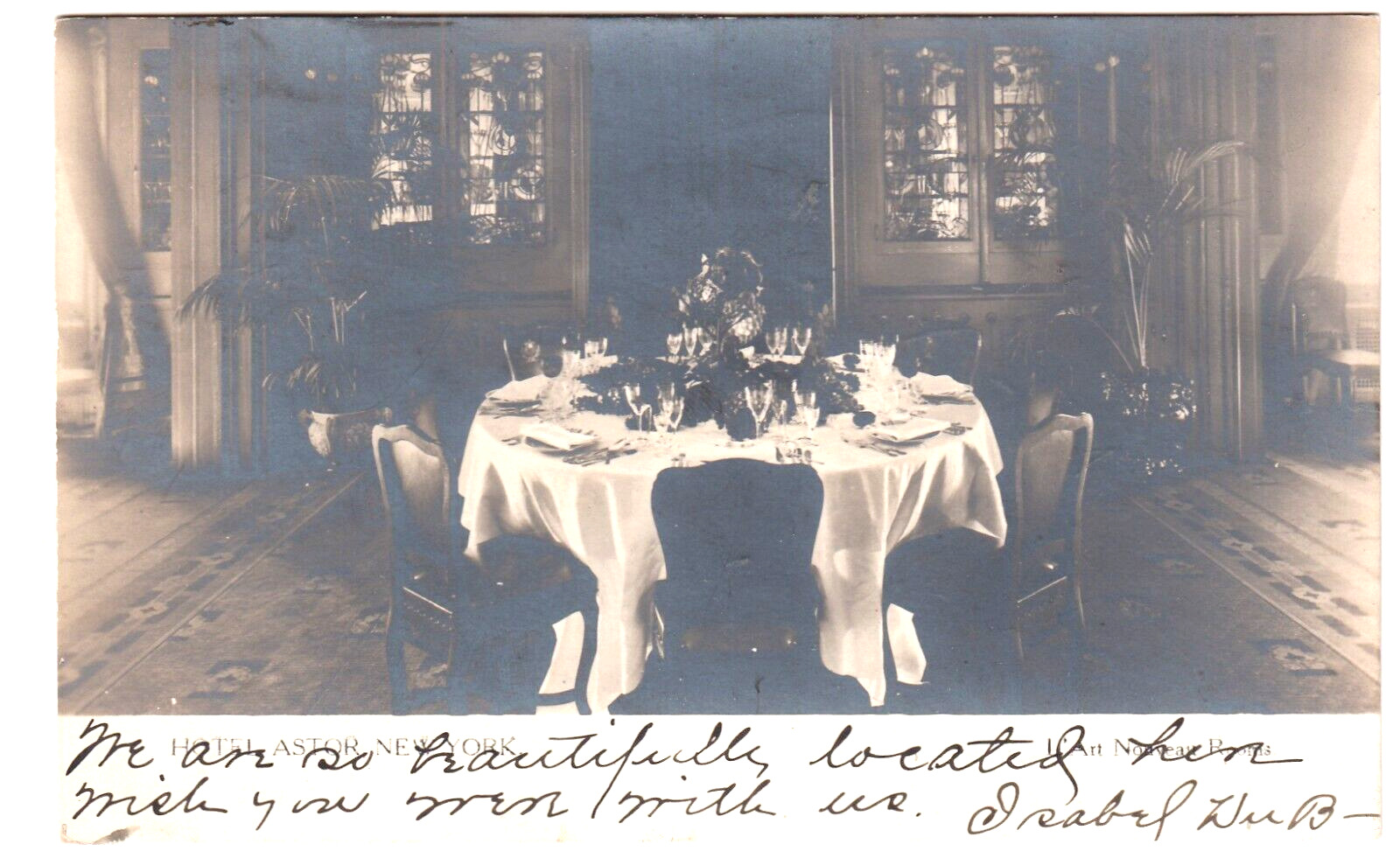 1906 Hotel Astor New York City RPPC Vintage Manhattan Real Photo Postcard