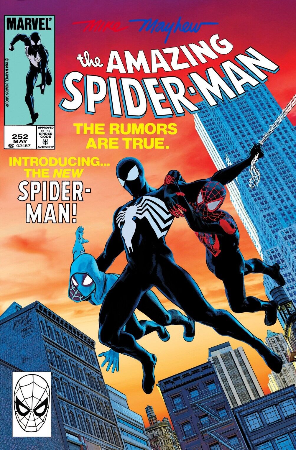 AMAZING SPIDER-MAN #252 FACSIMILE EDITION Mike Mayhew Studio Variant A Full Duo