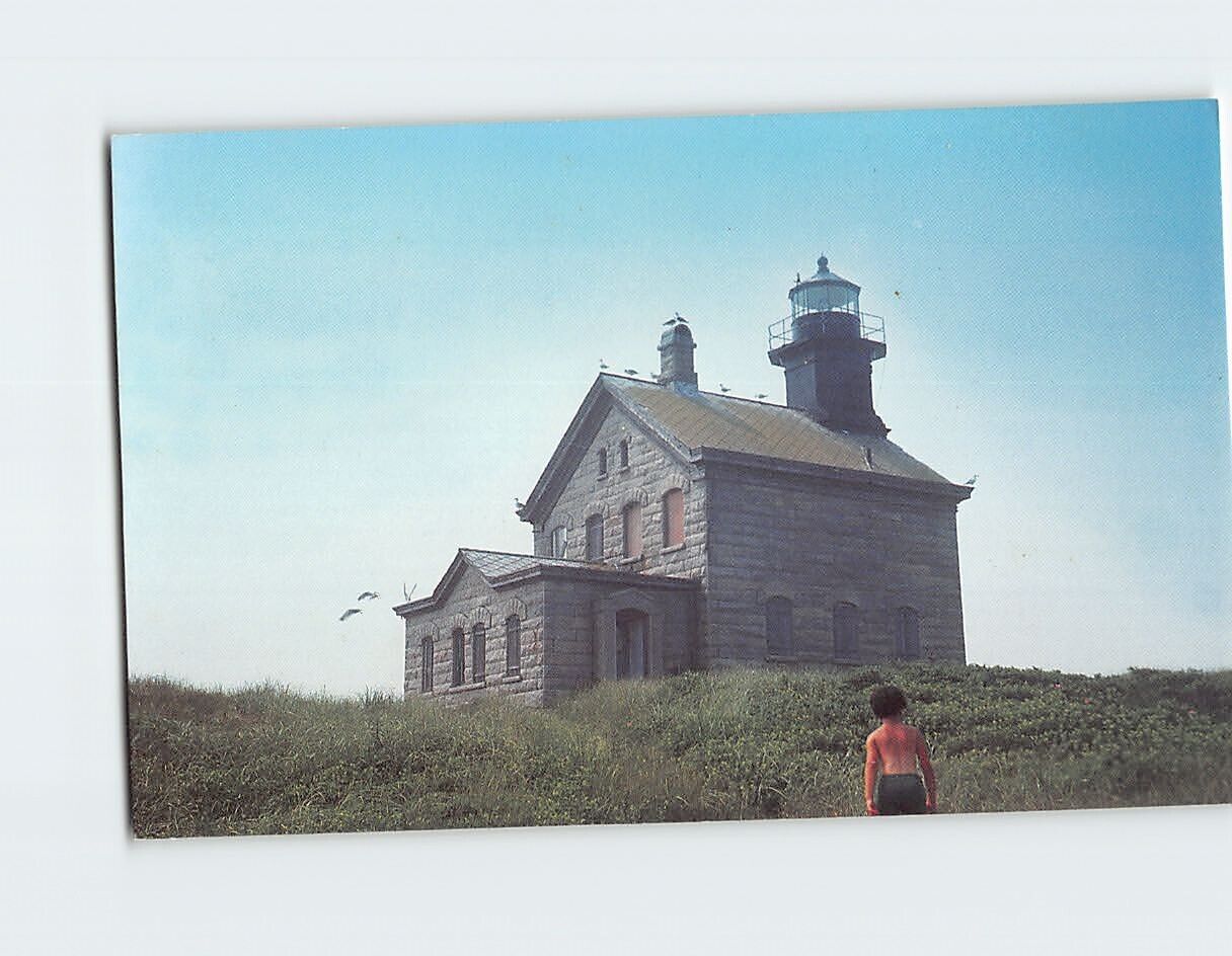 Postcard Block Island\'s North Light New Shoreham Rhode Island USA