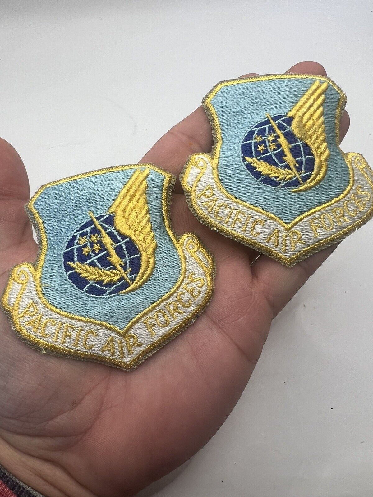 2 US Pacific Air Forces Command USAF Sleeve Patch PACAF Full Color Uniform