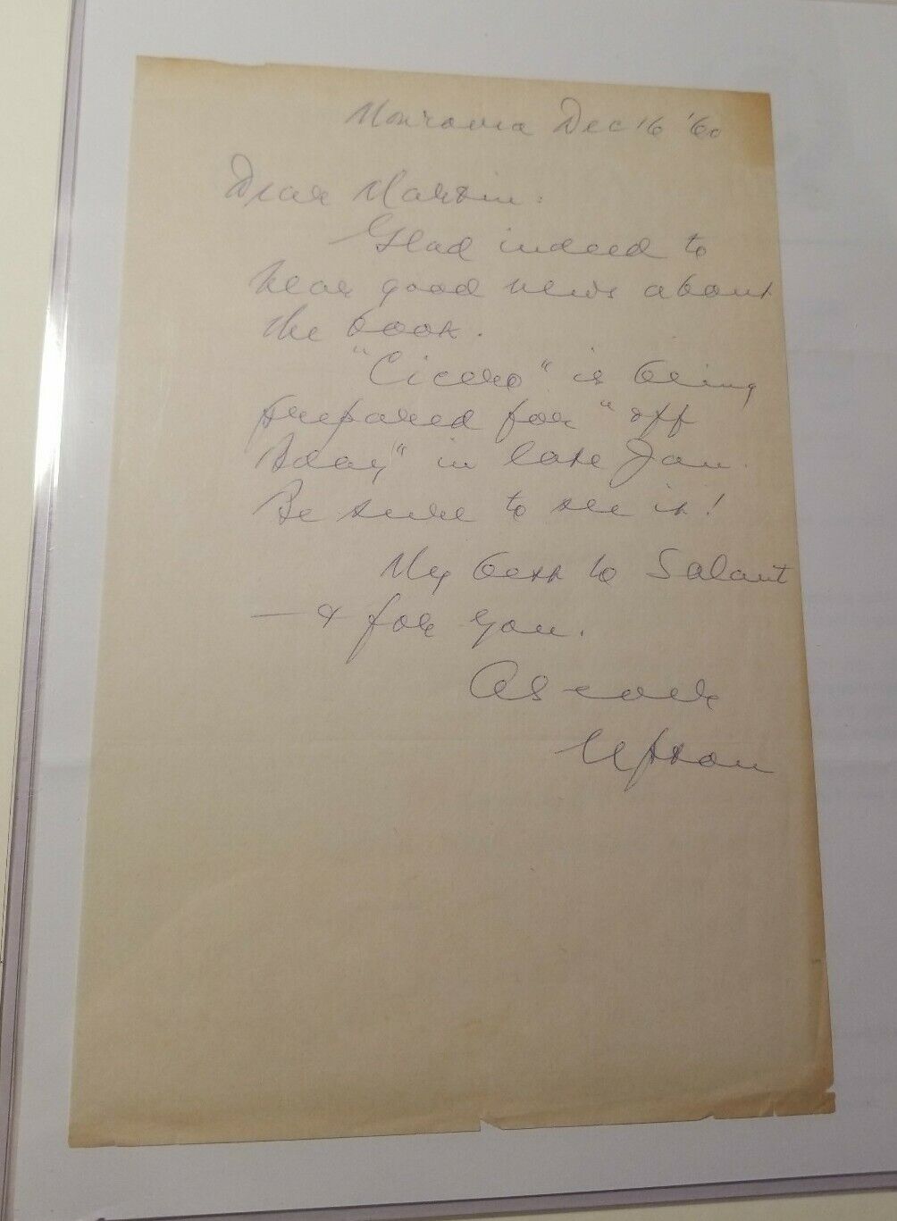 Upton Sinclair Signed Letter Autograph ALS Auto Author The Jungle BAS Beckett