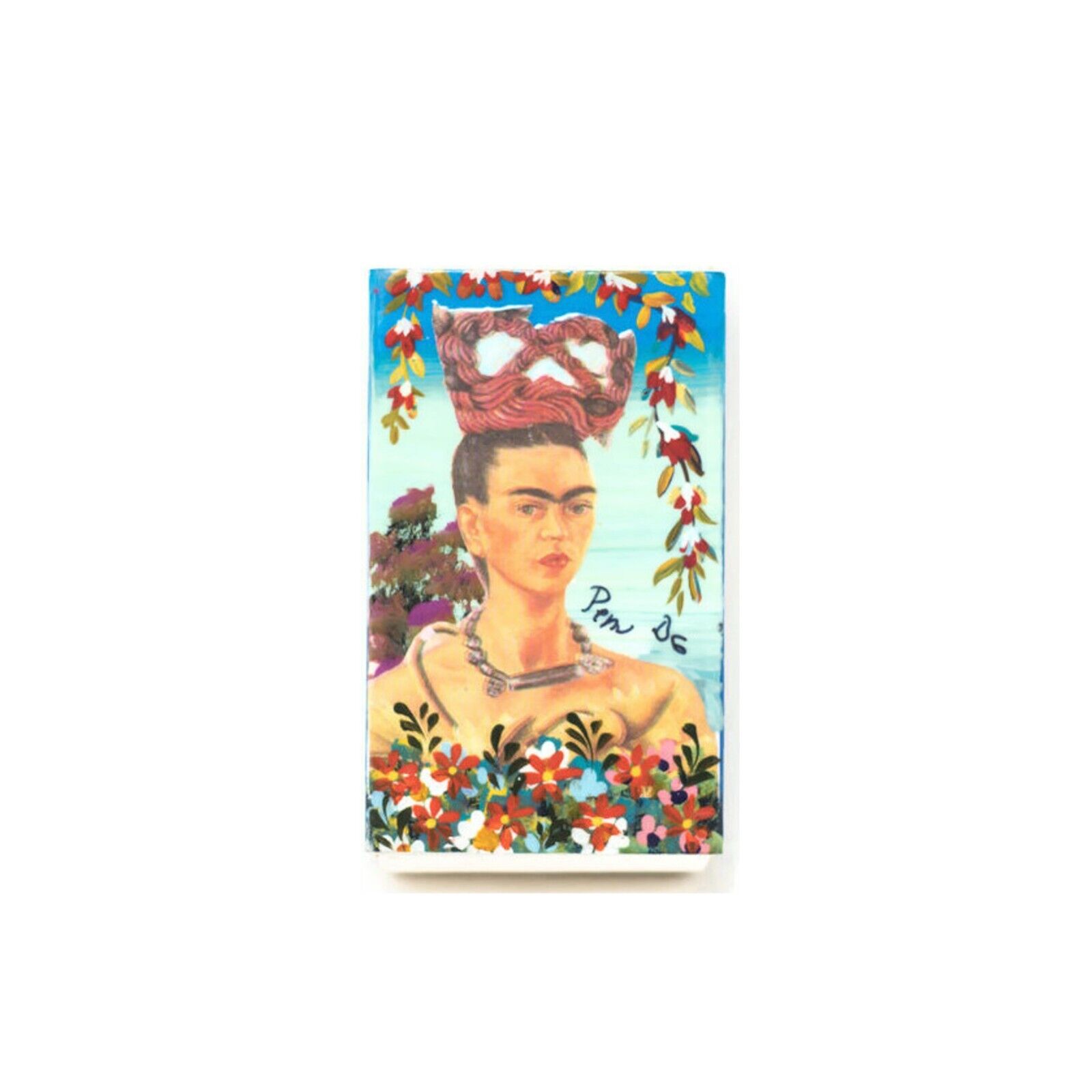 Hand Crafted Peruvian Folk Art, Vintage Frida Kahlo Match Box, Colorful Art