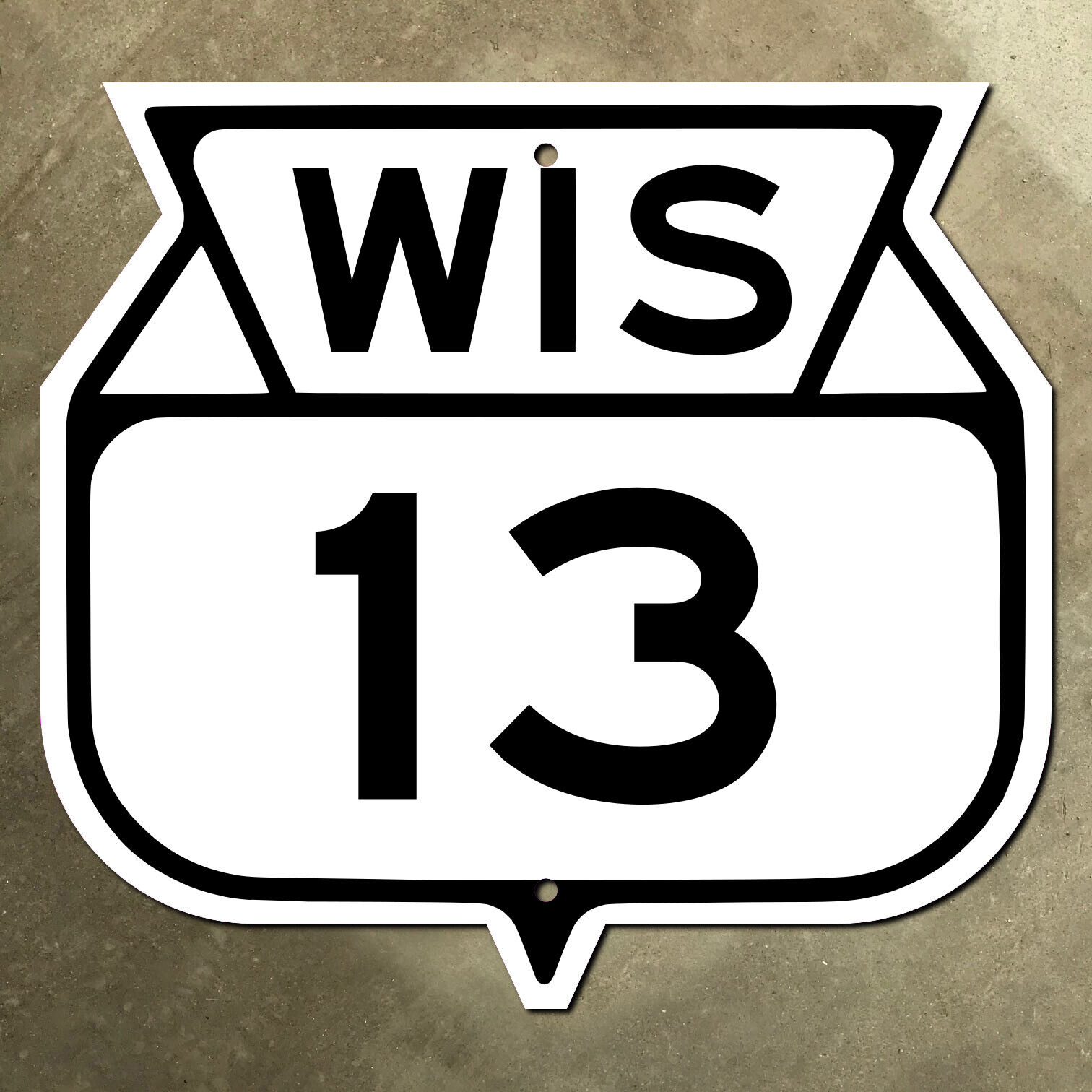 Wisconsin state route 13 highway road sign Dells Lake Superior Ashland 16x15