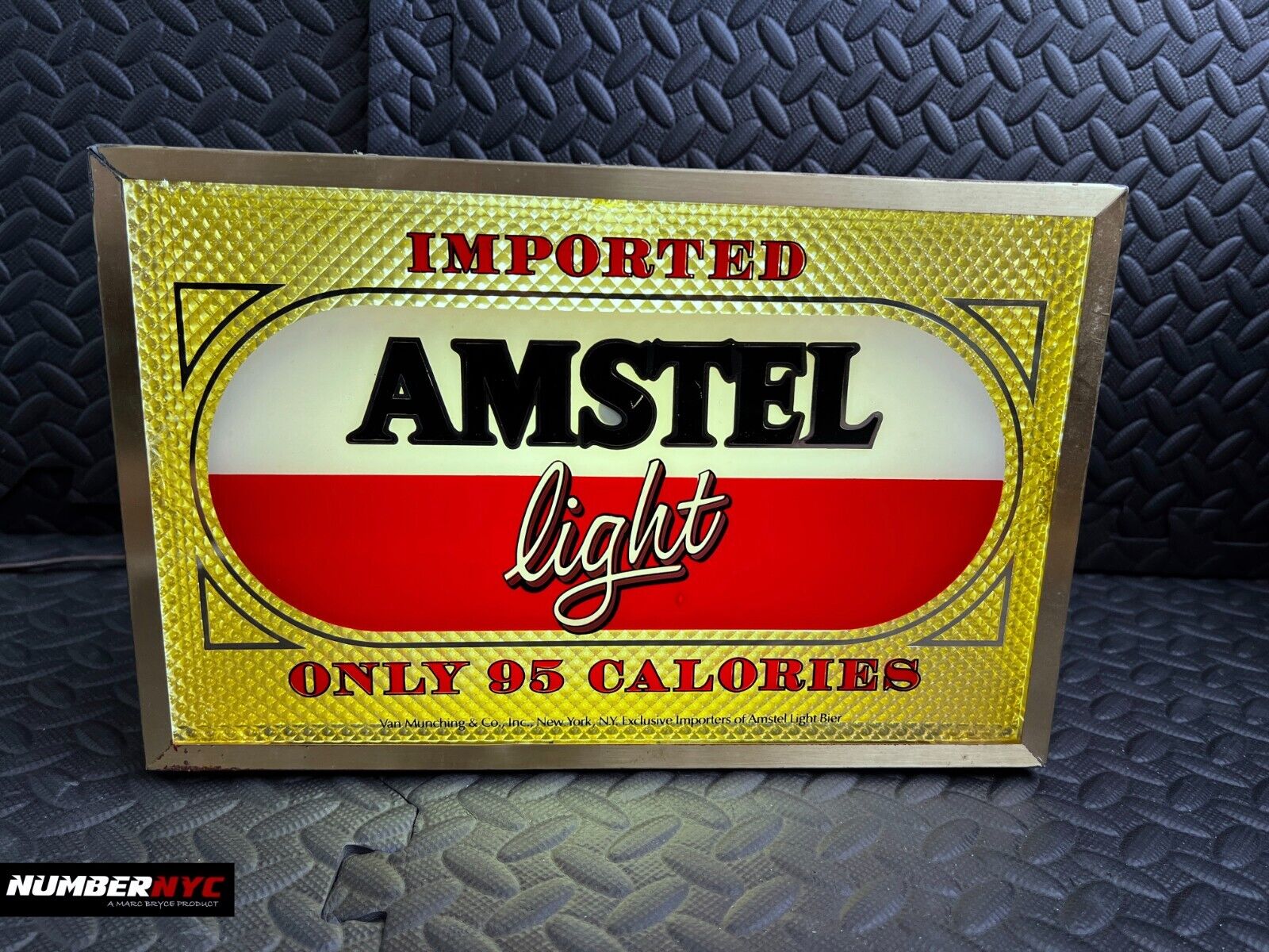 VINTAGE IMPORTED AMSTEL LIGHT BEER LIGHTED BAR SIGN   12 3/4\