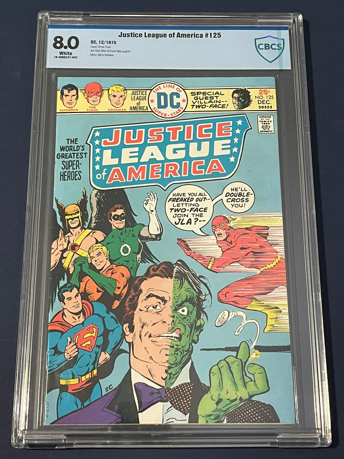 Justice League of America #125 1975 CBCS 8.0 Two-Face Appearance.