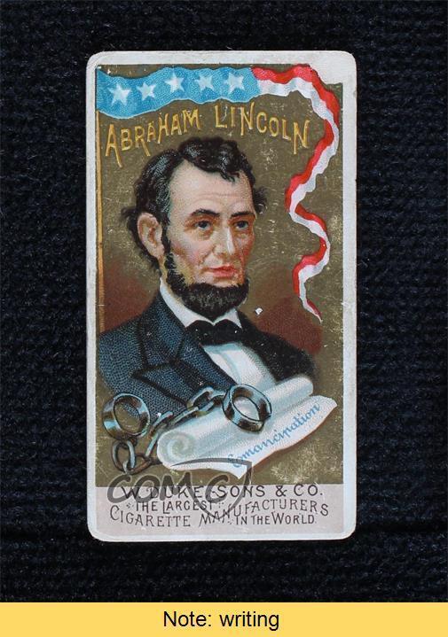 1888 Duke\'s Great Americans Tobacco N76 Abraham Lincoln READ 11bd