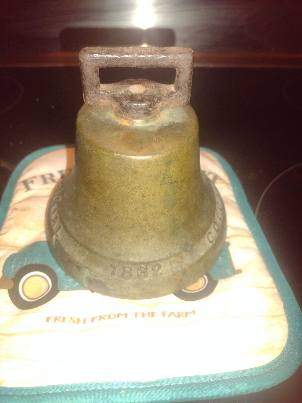 Antique Solid Brass Colonial 1832-1912 Bell