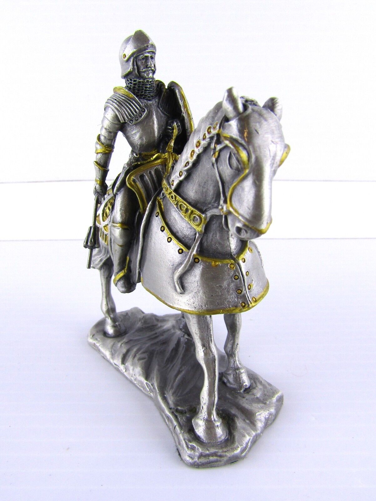 2013 Summit Collection French Knight on Horseback Lead Free Pewter War Figurine