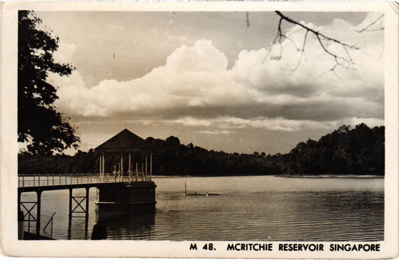 PC SINGAPORE, MCRITCHIE RESERVOIR, Vintage REAL PHOTO Postcard (b47631)