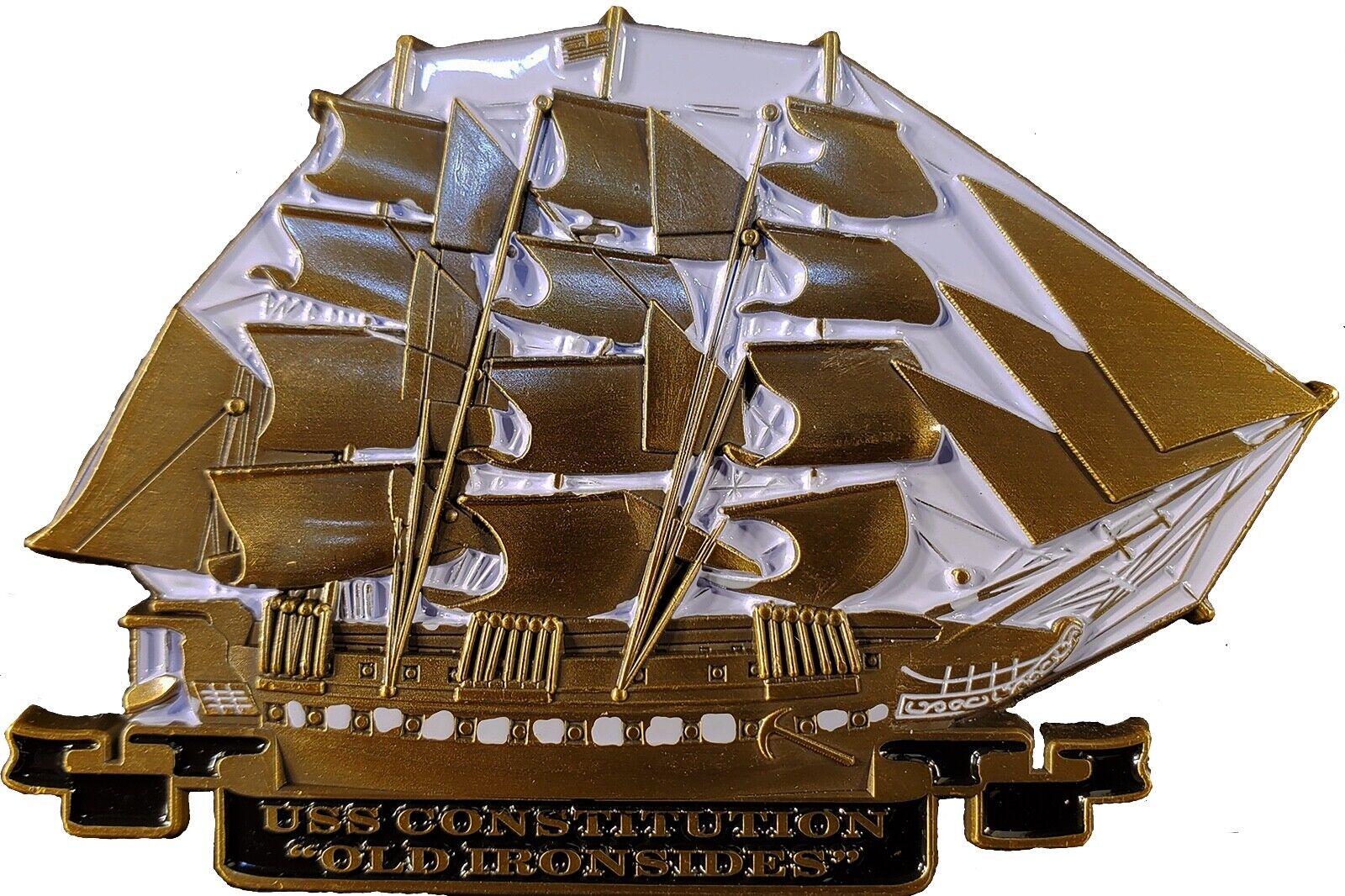 USS Constitution Navy challenge coin GOLD EDITION x  117
