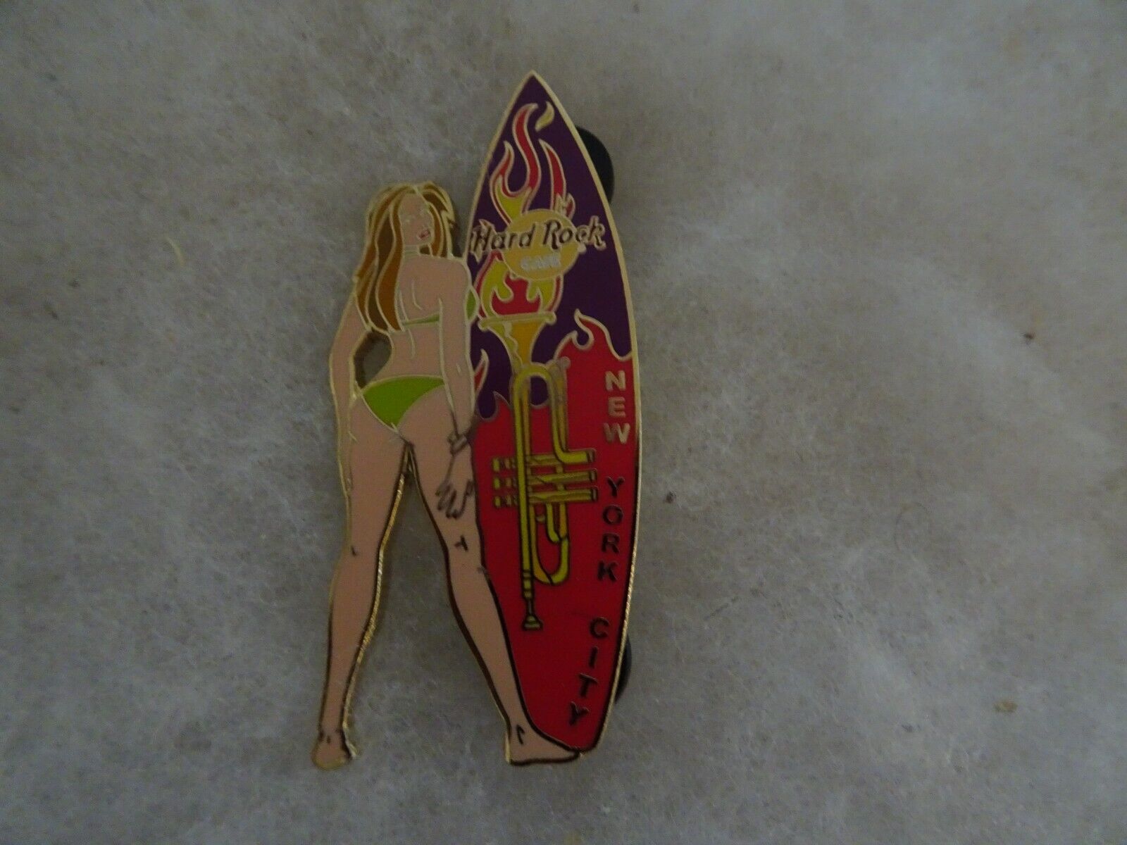 Hard Rock Cafe Pin New York City Surfer Girl Series 2004