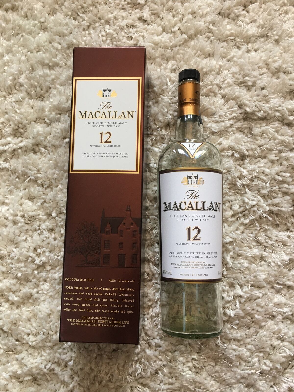 Macallan 12 Sherry Old Box and Bottle Complete 🔥🔥🔥