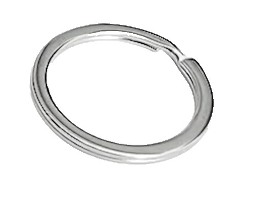 One Single Premium Silver Key Ring (1 Inch)