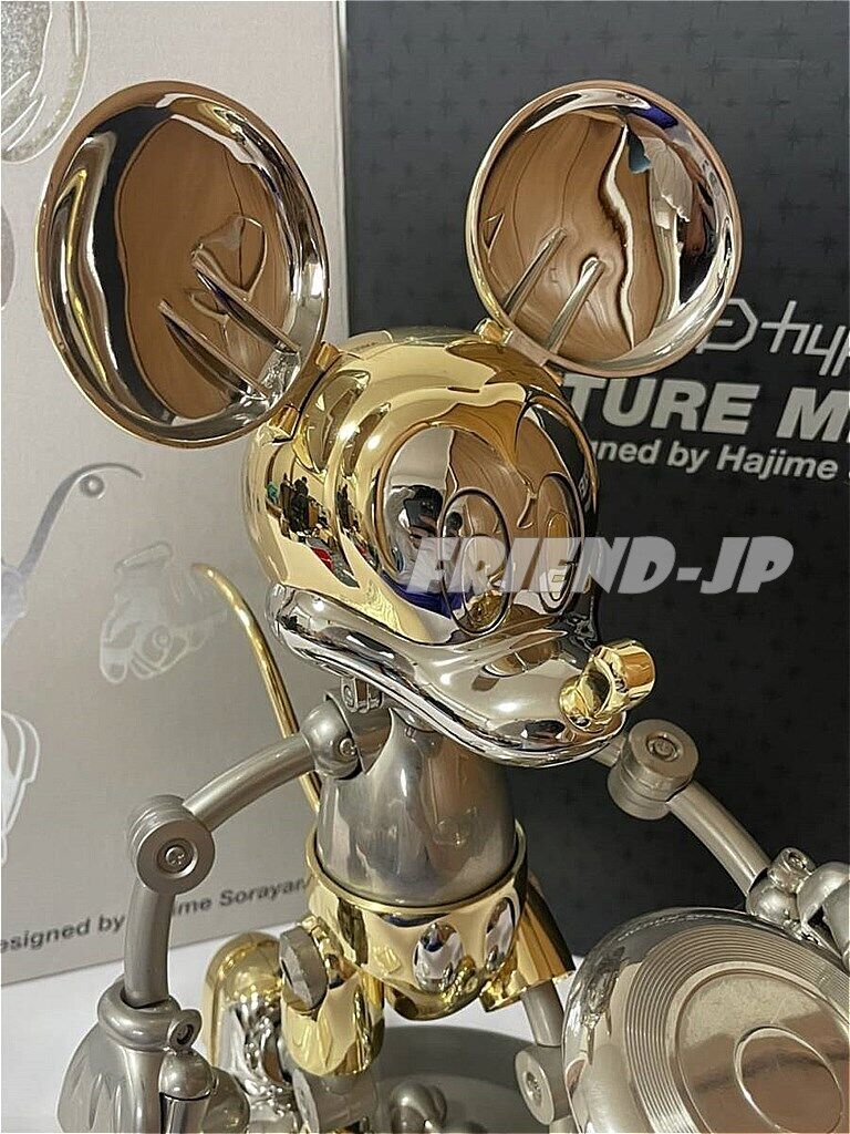 TOMY Medicom Dhyp FUTURE MICKEY GOLD ver. Disney Hajime Sorayama Ltd 1000 Rare
