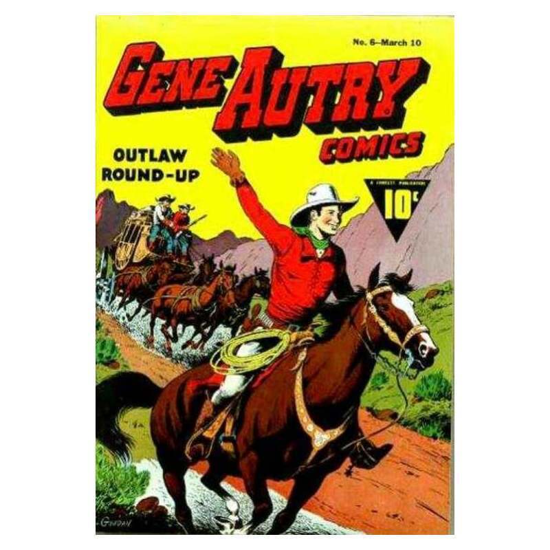 Gene Autry Comics (1942 series) #6 in Fine + condition. Fawcett comics [e