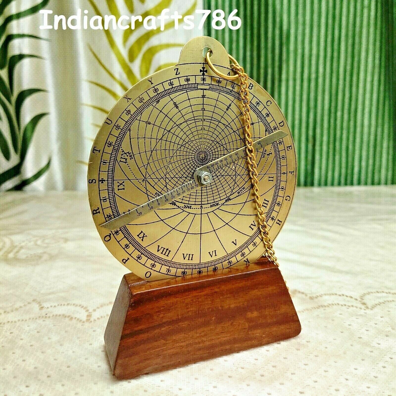 7\'\'Antique Brass Astrolabe Vintage Navigation Instrument Star Observation Device