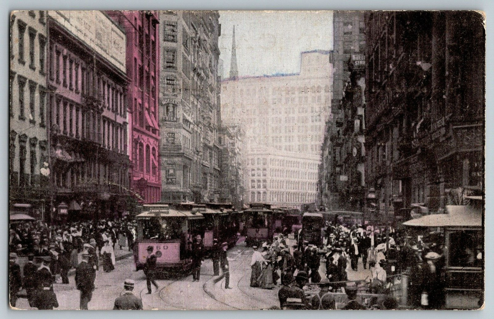 Broadway, New York - Busy Street in New York - Vintage Postcard - Unposted