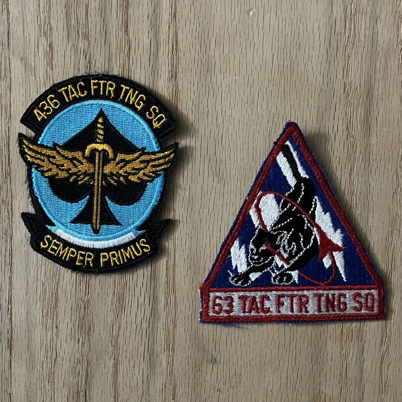 USAF 436th Tactical Fighter Training Sq & 63rd Tactical Fighter Tng Sq Patches