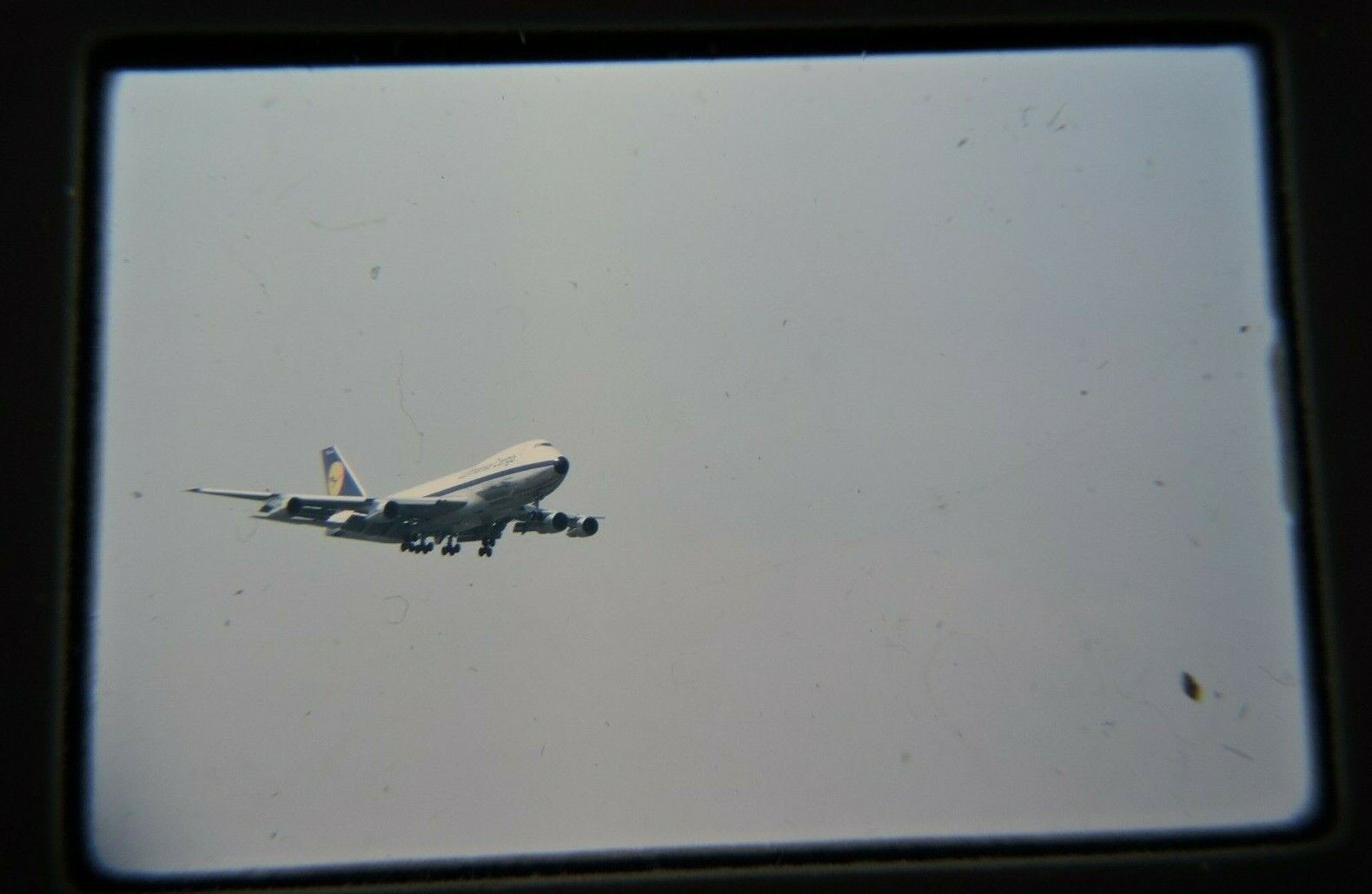 Orig 1972 Lufthansa Cargo Plane JFK Airport Aviation 35mm Kodachrome Photo Slide