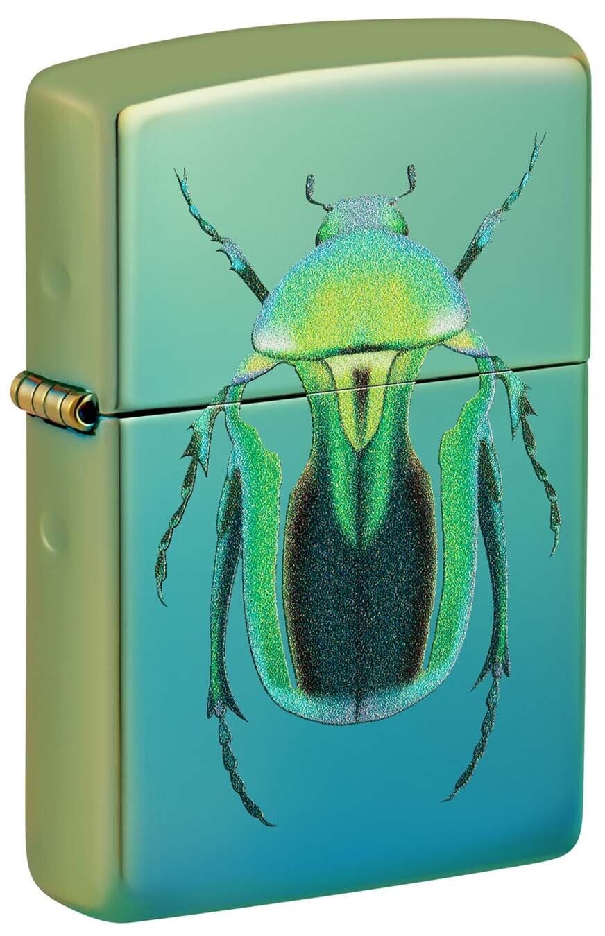 Zippo Lighter: Green Beetle - High Polish Teal 48860