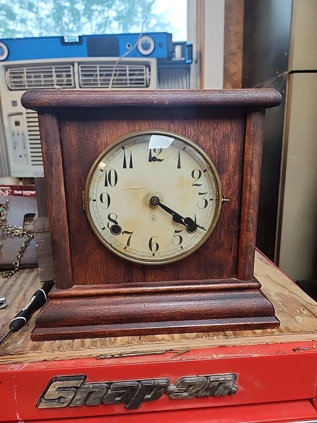 antique gilbert mantle clock