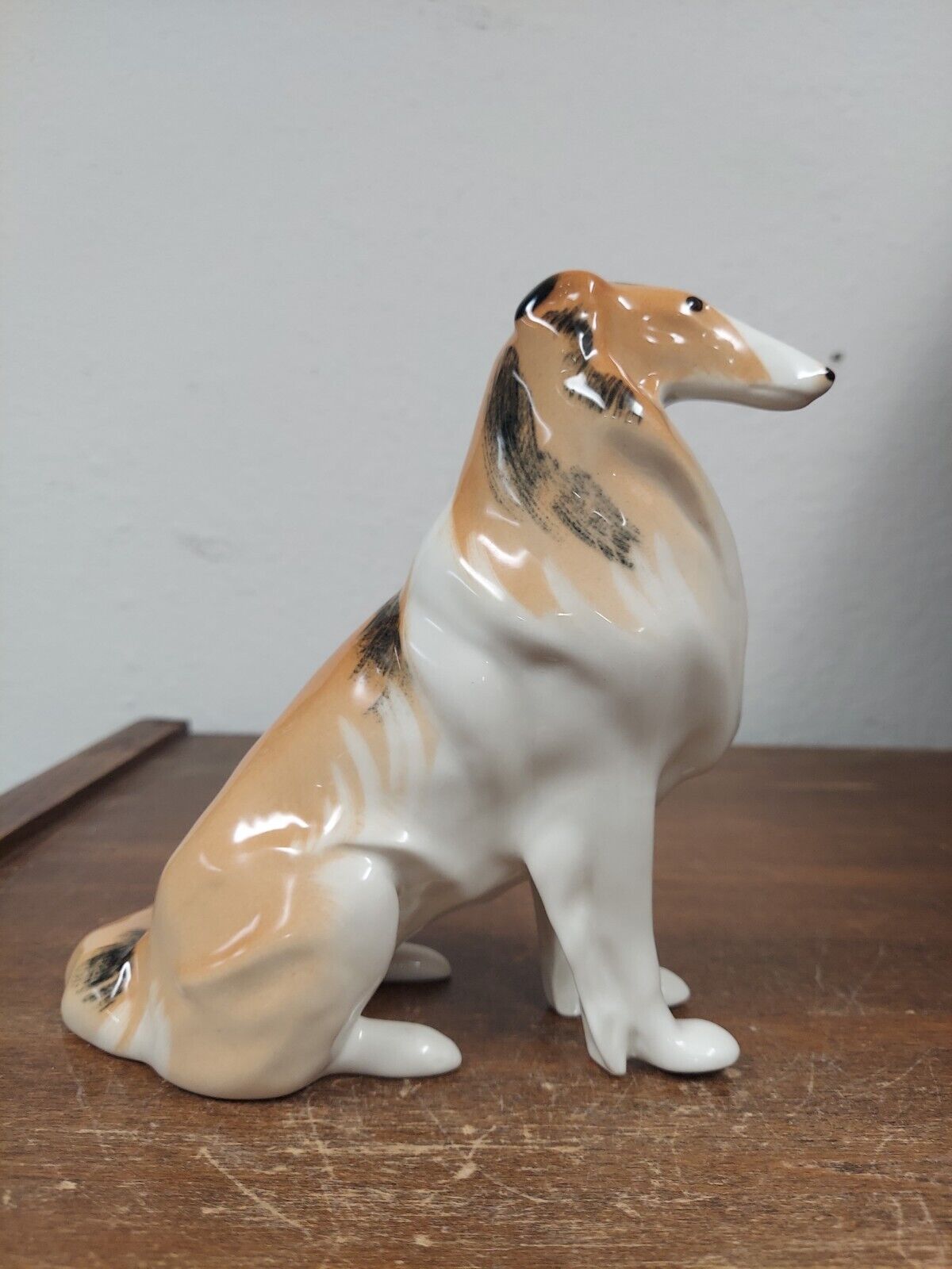 Vtg Lomonosov Porcelain Sable Collie Dog Figurine 6.5