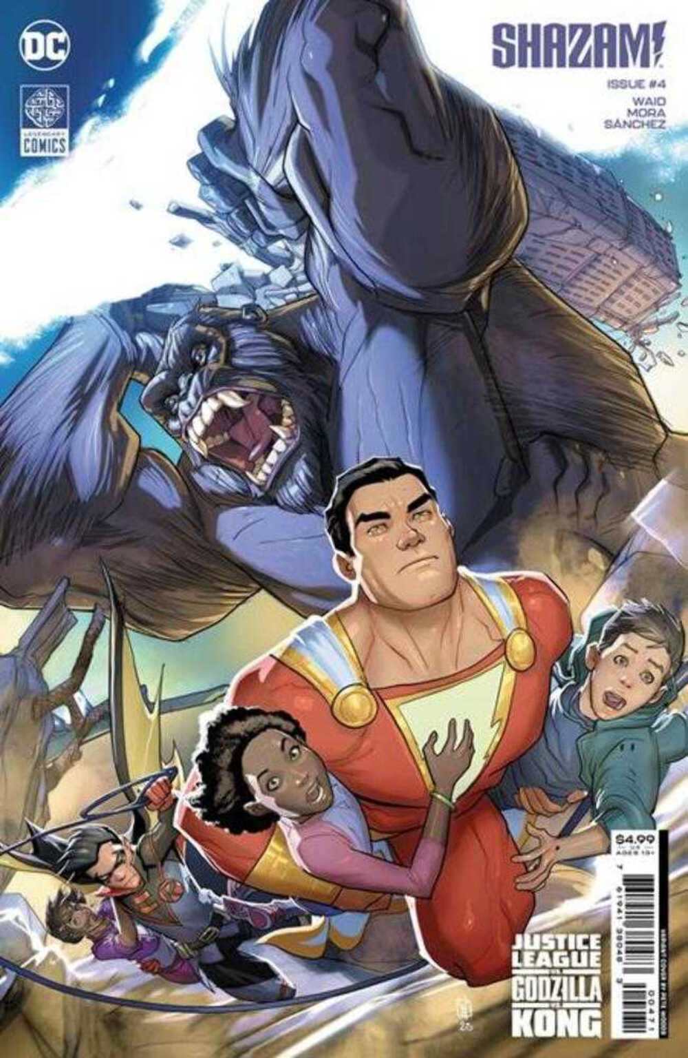 Shazam #4 Cover G Pete Woods Connecting Justice League vs Godzilla vs Kong Card