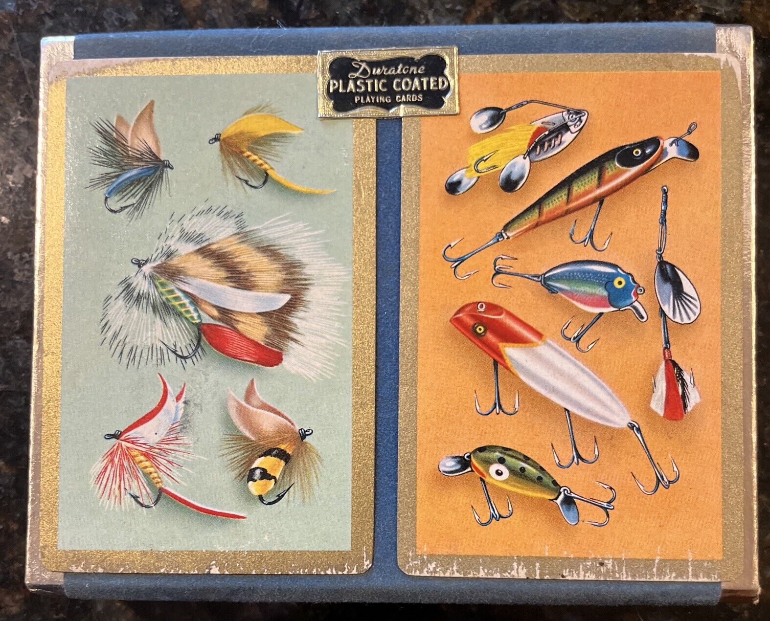 VTG Duratone Fishing Lures Flies Jig  Playing Cards NOS