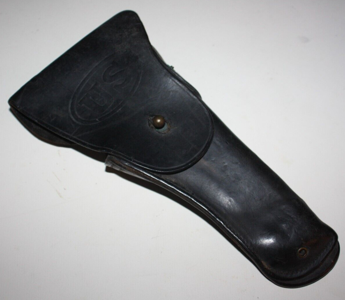 G&K 1918 Dated US Army Colt 1911 Black Leather Flap Hip Holster Right Hand NICE