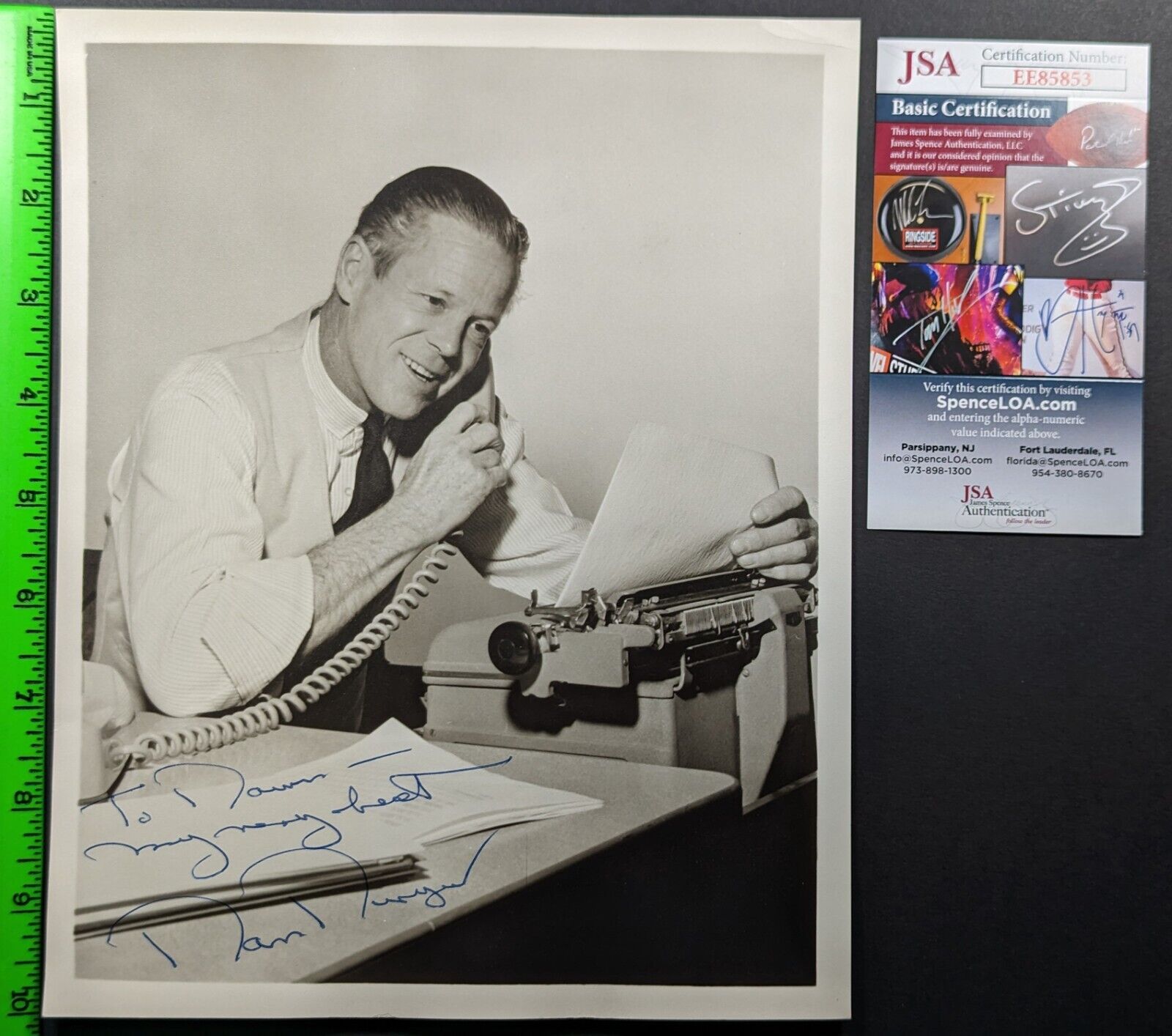 Dan Duryea 1962 Actor Signed Autograph Original Photo JSA Authenticated