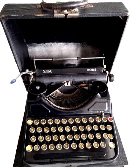VINTAGE S.I.M. 1936 MOD.6 TYPEWRITER MADE IN ITALY-Società Industriale Meccanica