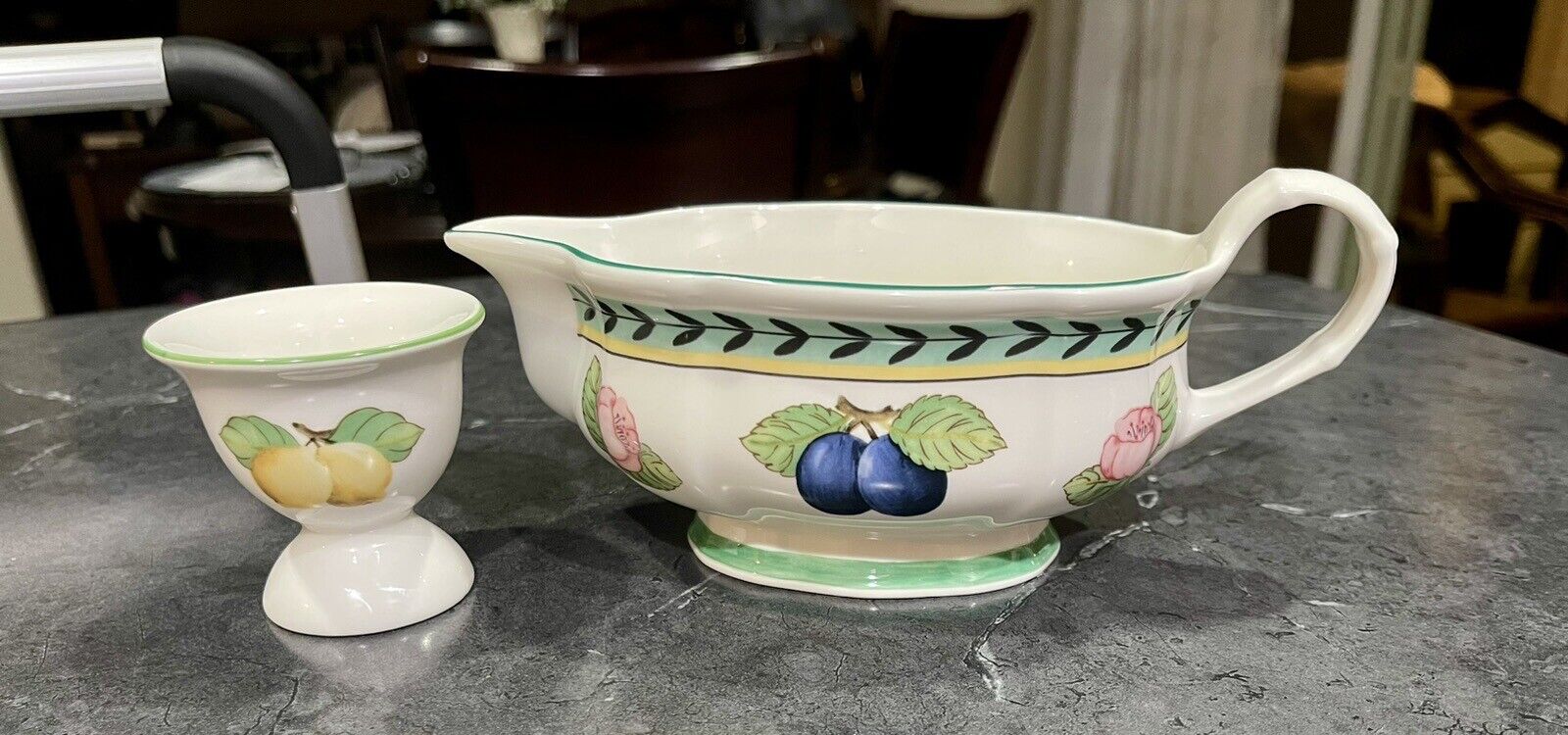 villeroy boch french garden Gravy Boat And Egg Cup
