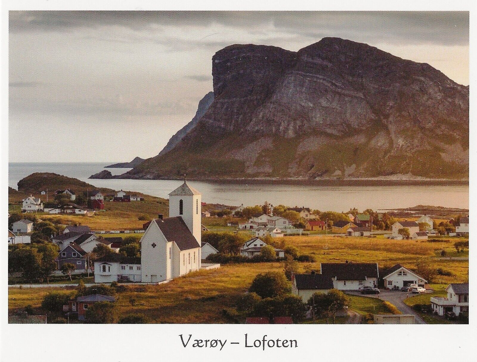 Postcard Norway Lofoten Islands Vaeroy Church Nordland County MINT