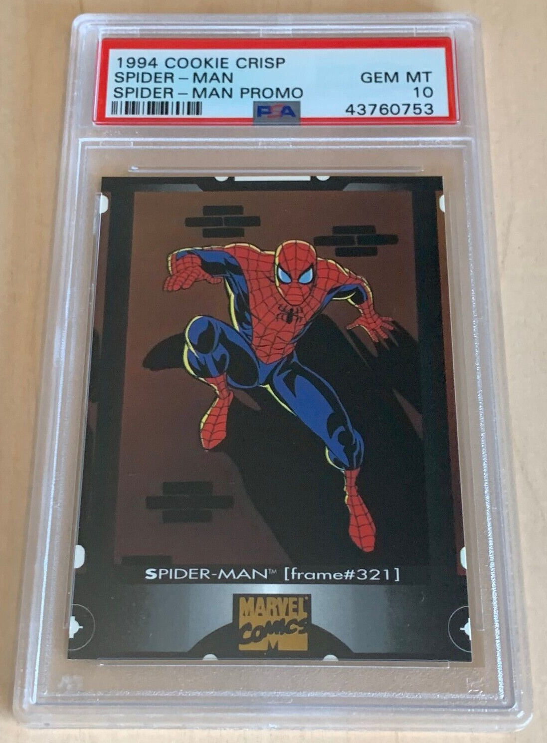 1994 Marvel Cookie Crisp Spider-Man Promo 💎 SPIDER-MAN 💎 PSA 10 💎 POP 1 💎