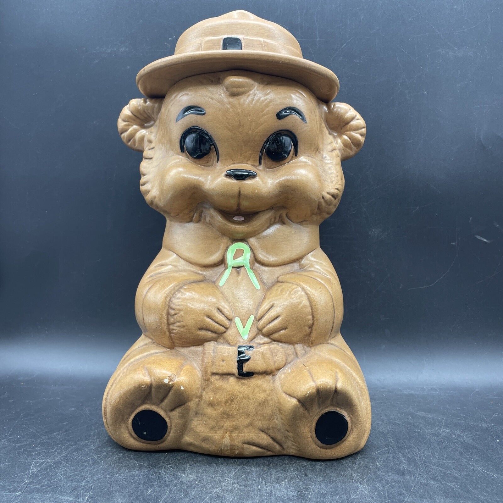 Vintage 1960\'s Smokey The Bear Ranger Ceramic Cookie Jar - Twin Winton