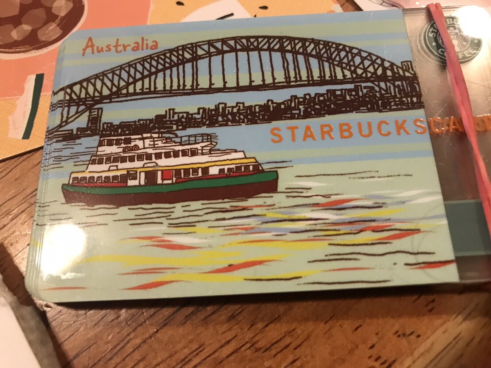 Starbucks Card Gift  Australia Sydney Harbor Bridge/Old Logo Never Used VHTF
