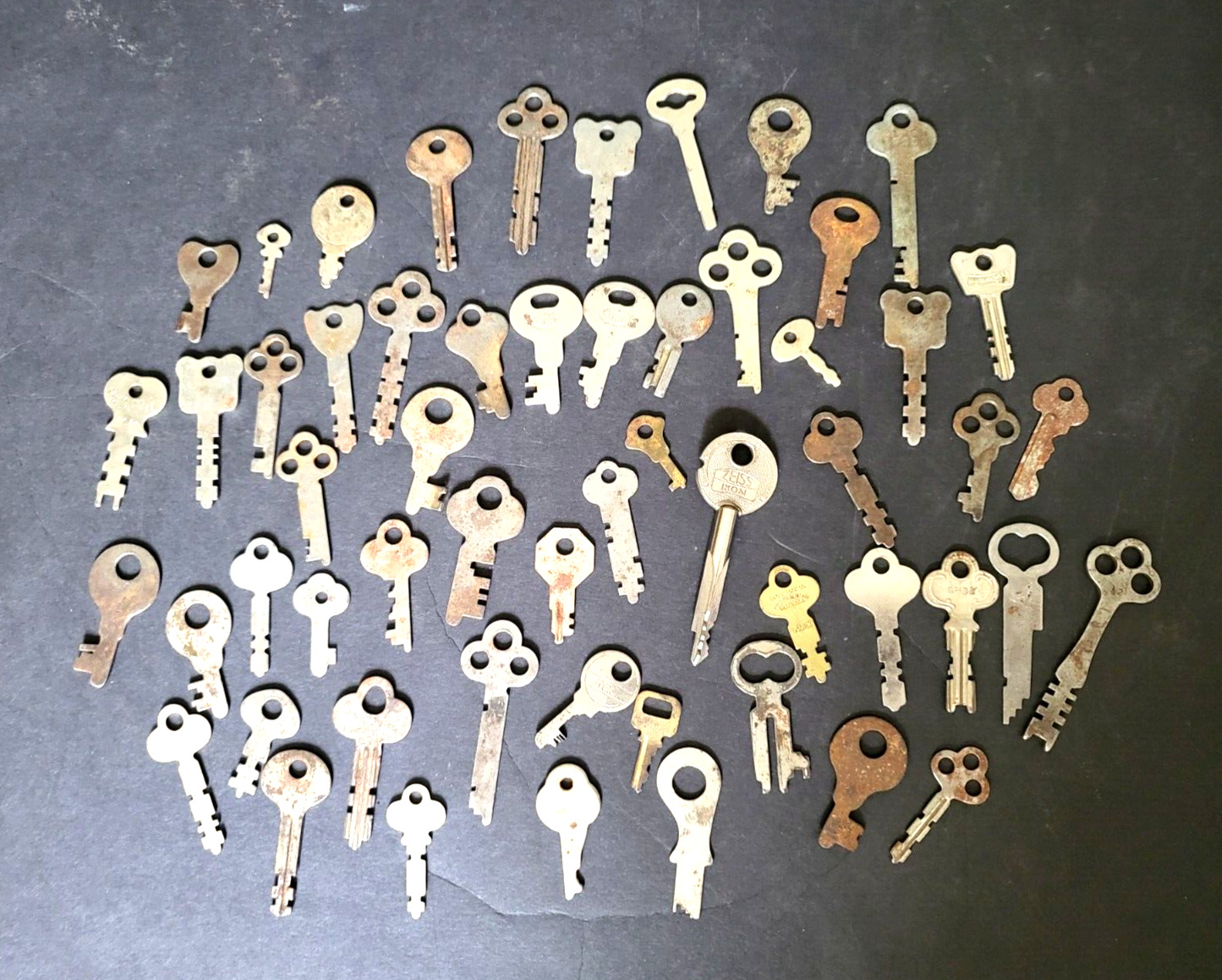 ATQ 1900-1920s Lot Of 56 Keys, Various Styles, Makers: Corbin, Eagle, Miller Etc