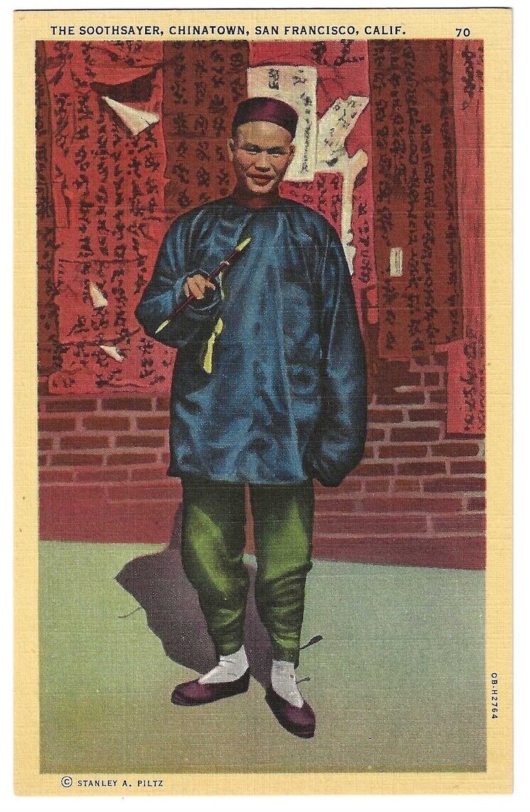San Francisco California Chinatown c1940\'s Chinese Man, Soothsayer