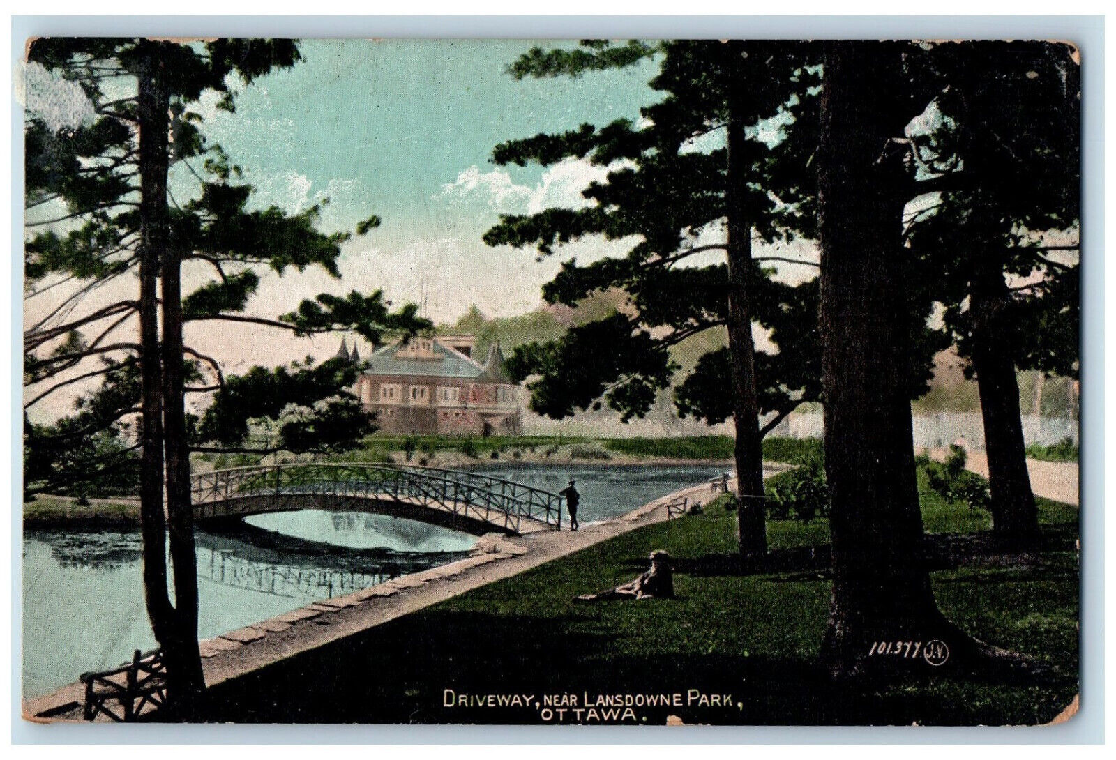 1909 Bridge Driveway Near Lansdowne Park Ottawa Ontario Canada Postcard